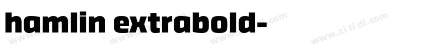 hamlin extrabold字体转换